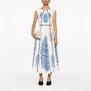 Giambattista Valli
foral-print midi dress elegant blue and white NEW WITH TAGS